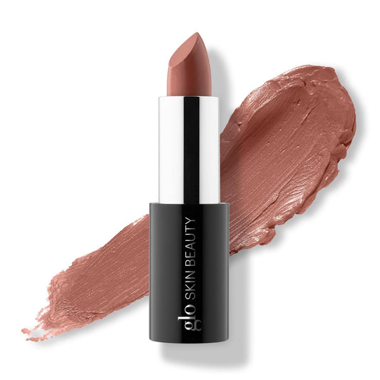 Glo Skin Beauty Satin Lipstick (French Nude) | Nourishing Longwearing Lip Stick Packed with Skincare Benefits