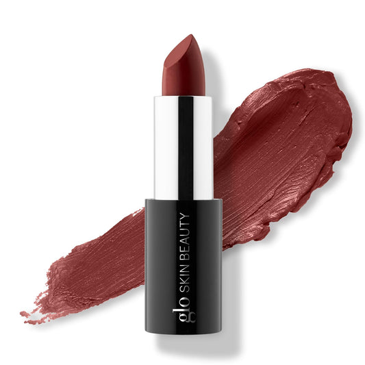 Glo Skin Beauty Satin Lipstick (Mulberry) | Nourishing Longwearing Lip Stick Packed with Skincare Benefits
