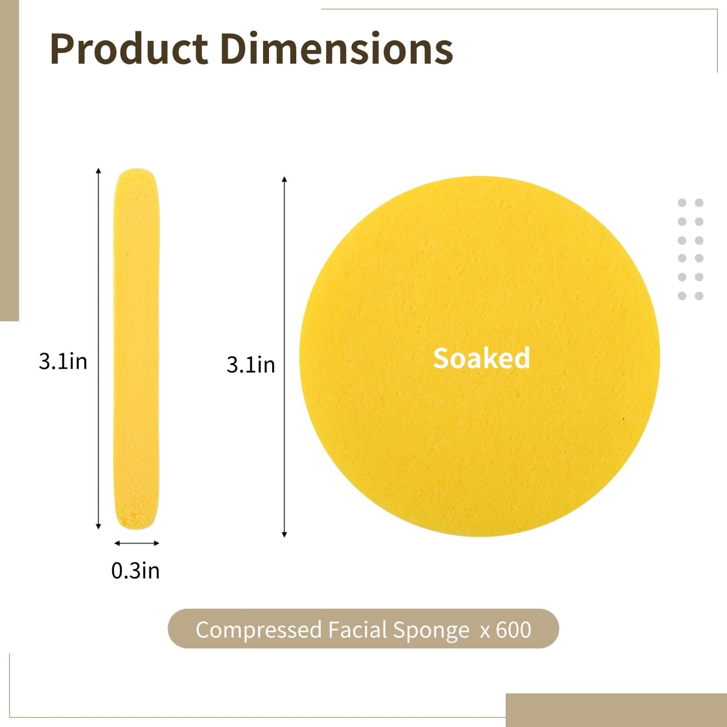 600 Pcs Compressed Facial Sponges for Estheticians - PVA Makeup Sponges Compact and Soft, Ideal for Daily Skincare and Makeup Application