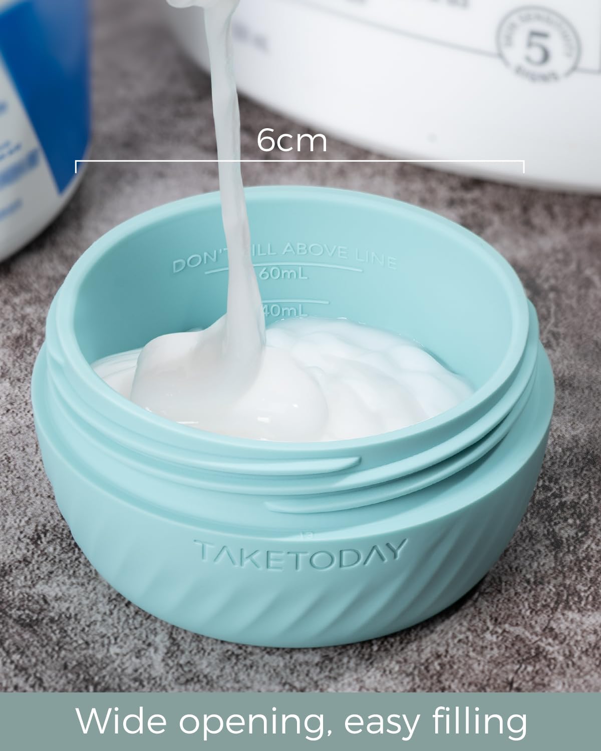 TakeToday Travel Containers for Toiletries, 2oz, 4 Pack, Apricot