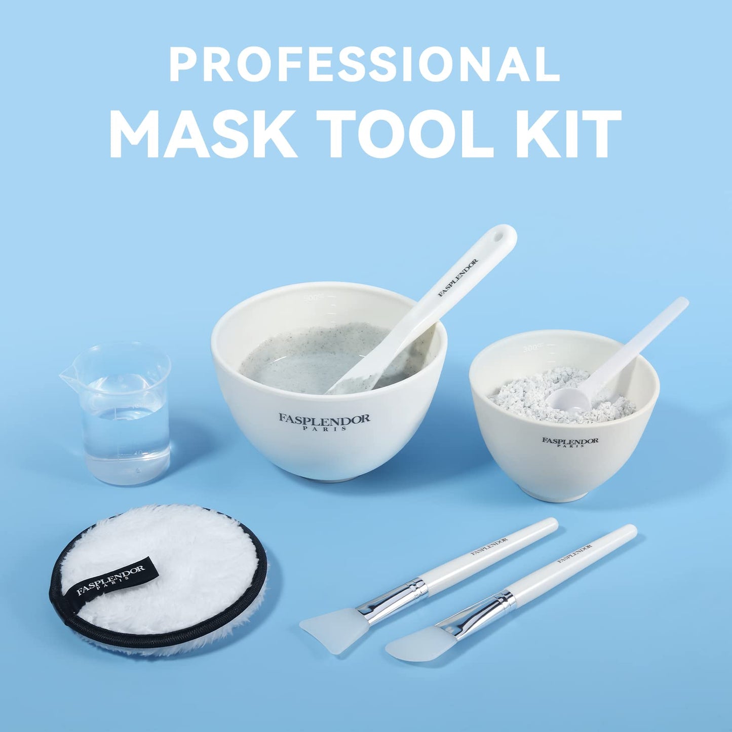 Fasplendor Face Mask Mixing Bowl Set with Facial Bowls and Brushes