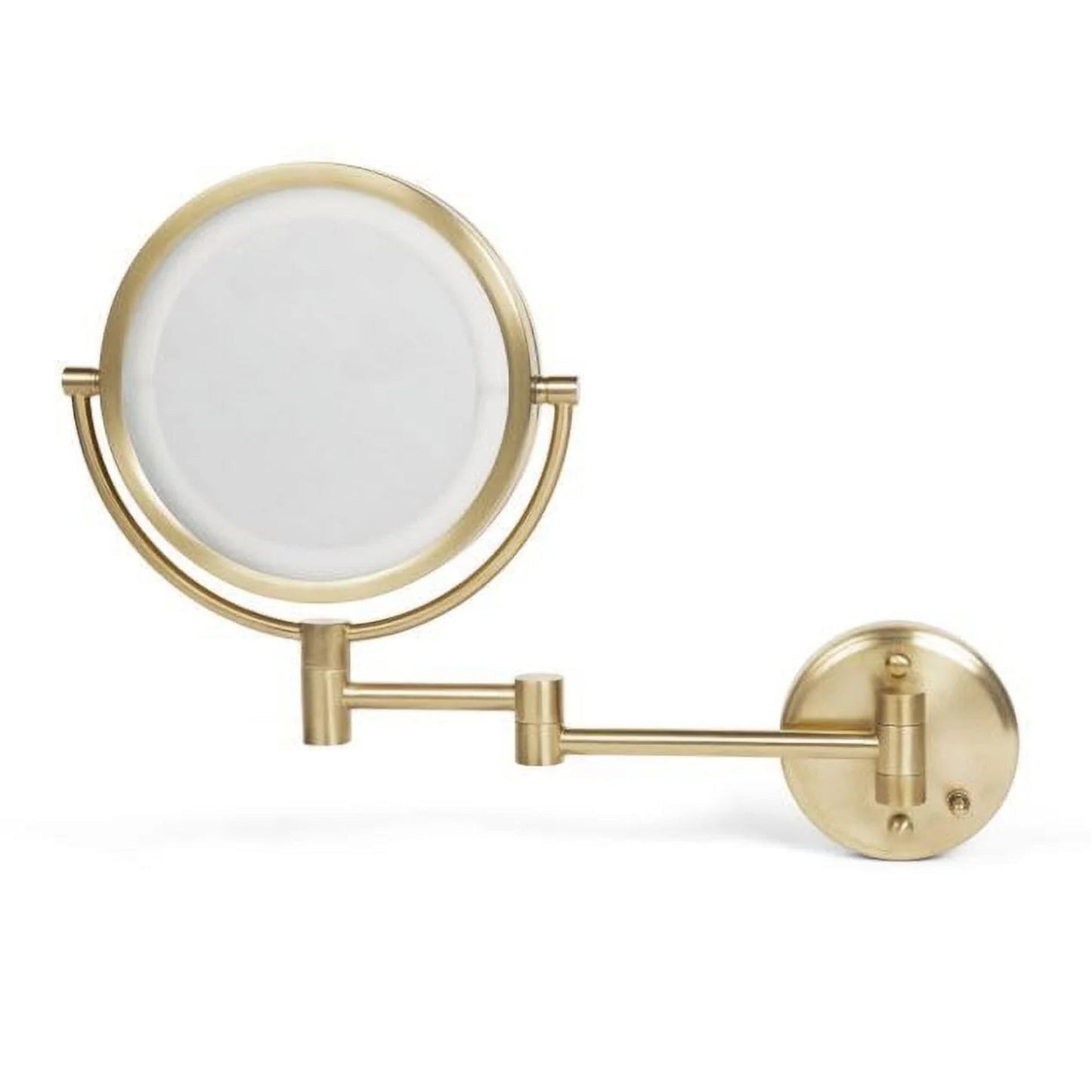JERDON Wall-Mounted Vanity Mirror with Lights - Hard Wired Makeup Mirror with 8X Magnification & Gold Finish - Direct Wire Model HL88BGLD