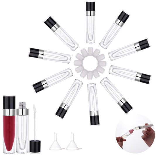 YITOU Thick Empty Lip Gloss Tubes with Wand, 6.4ml Lip Balm Cosmetic Containers, Bulk, Mini, DIY Lipstick/Glaze Foundation Making Kit