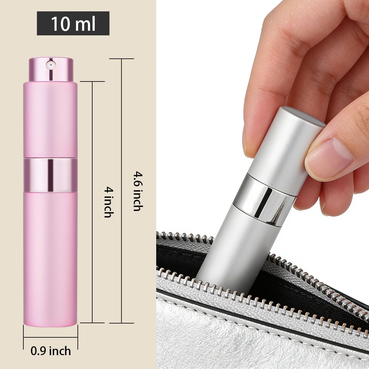 Tonxus Travel Perfume Bottle, 7pcs Small Cologne Spray Atomizer, Refillable 10 ML Travel Size Empty Sprayer for Perfume Sample Container, Portable Fragrance Decant Dispenser