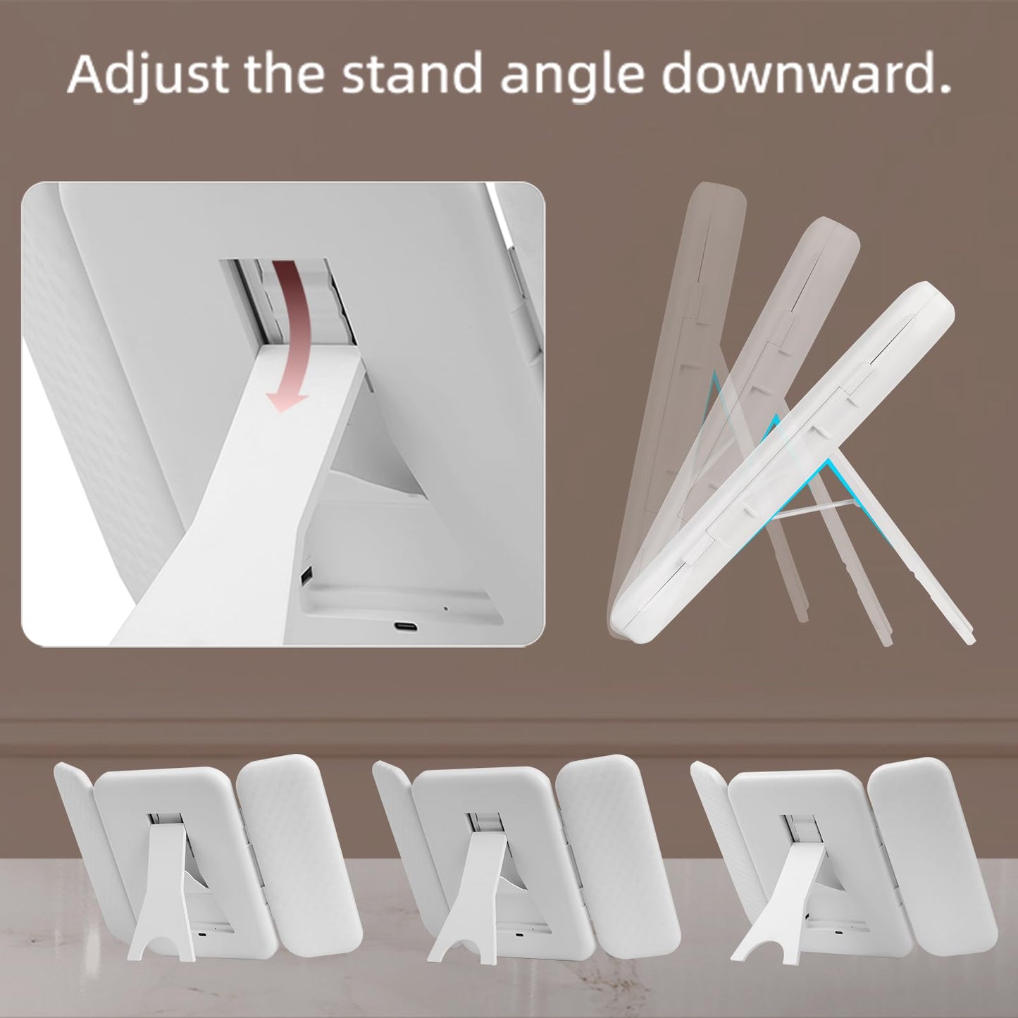 Junyaoxuan Tri-fold Vanity Mirror with Light,1X/5X/10X/20X/30X Makeup Magnifying Mirror with Lights,Rechargeable Travel Makeup Mirror with Foldable Stand,Dimmable in 3 Colors,Touch Control