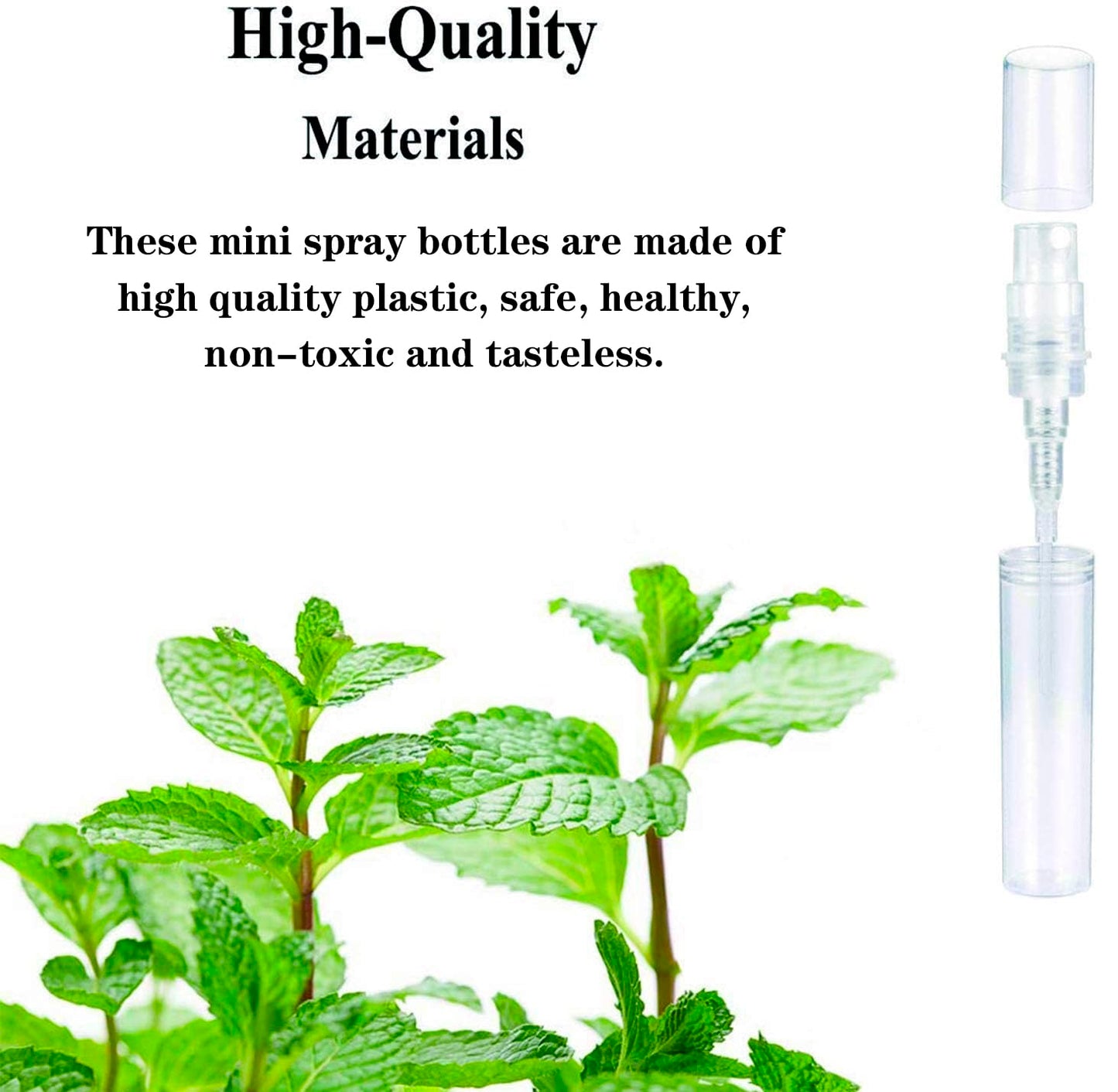 Csdtylh Mini Spray Bottles 70PCS 5ML Clear Plastic Empty Sample Containers Fine Mist Perfume Travel Refillable Spray Bottle Perfume Atomizer Small Travel Size Spray Bottle for Cleaning, Essential Oils