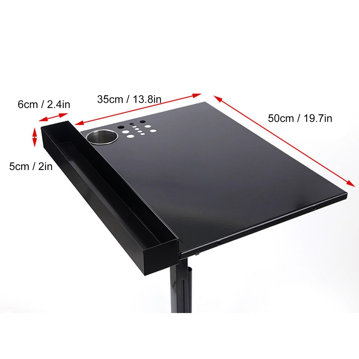 Diydeg Portable Workstation, 66 to 92cm Adaptable Height Salon Serving Tray Work Station with Slot, Anti Skid Pad for Beauty Salon Equipment