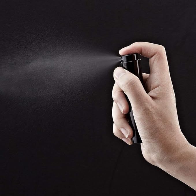 Tekson 8ml Travel Perfume Atomizer Refillable, Mini Cologne Spray Bottle Empty, Small Aftershave Portable Sprayer for Liquid Dispenser (Grey&Sliver)