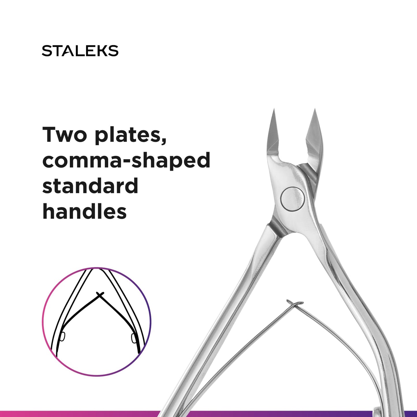 STALEKS PRO Expert 100 7mm Professional Cuticle Nippers – Stainless Steel Skin Nippers for Manicure