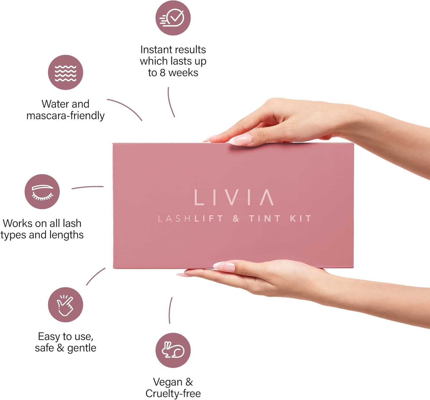 Livia Korean Lash Lift + Color Kit – Wake Up with Salon-Curled, Mascara-Dark Lashes Every Day – 3 Full Applications – Works on Straight, Blonde and Stubborn Lashes – Beginner-Friendly DIY