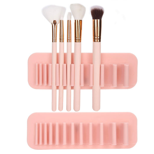 Aatraay Silicone Makeup Brush Drying Rack, 2pcs Makeup Brush Storage Holder, Wall Mounted Toothbrush Storage Rack Organizer