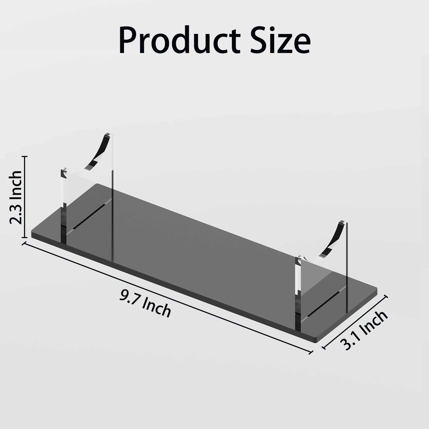 UoYeet Acrylic Saber Stand – Multi-Function Display Stand for Swords, Daggers, Wands & Collectibles, Transparent Desktop Holder for Displaying Light Sword & Other Long Items, Black Base, 1Pack