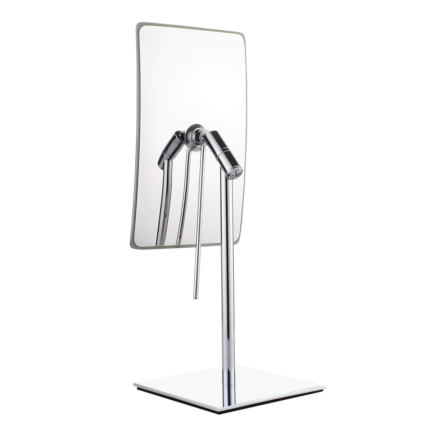 DOWRY 8 Inch 3X Magnified Tabletop Rectangular Adjustable Makeup Mirror,304 Stainless Steel, Gifts for Women Wife Mom Teengirls Mothers Day Polished Chrome (3X)