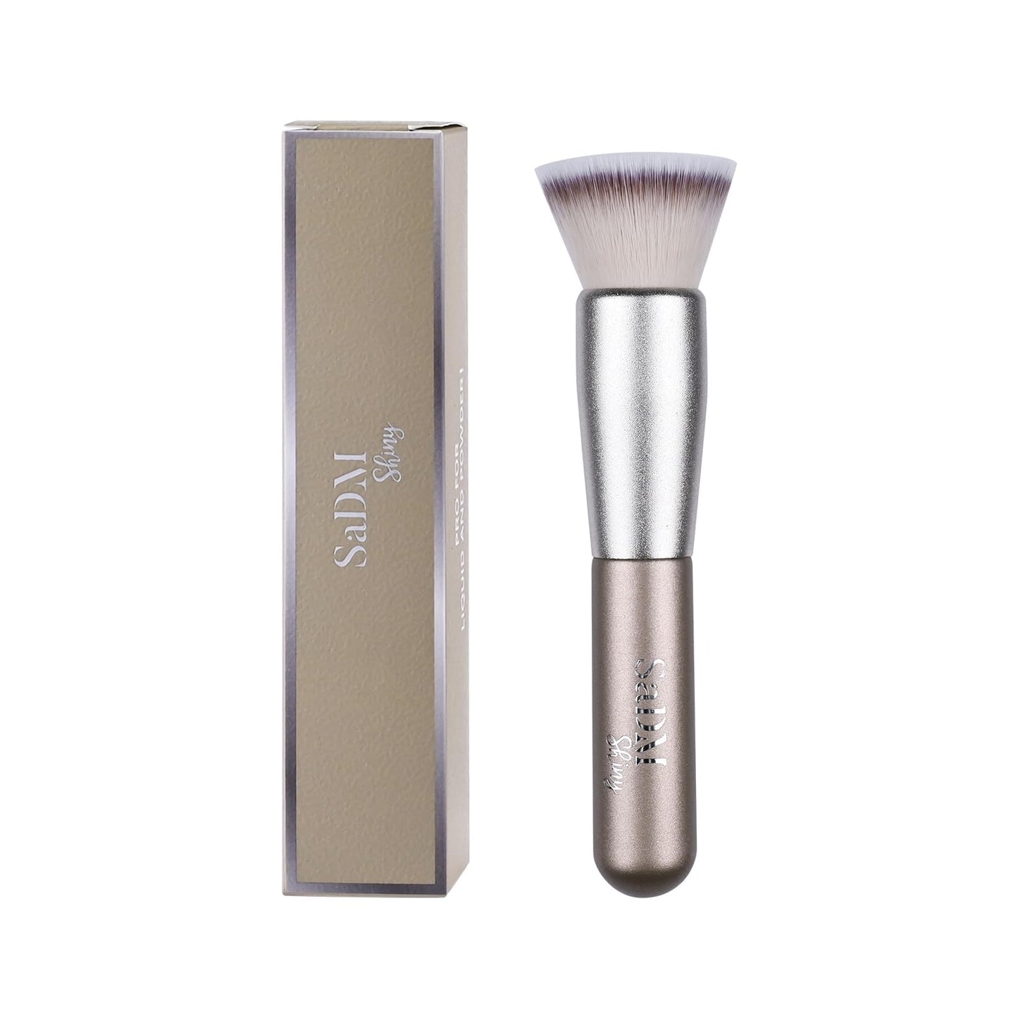 Kabuki Makeup Brush - Blender Brush for Powder, Cream, Liquid Foundation, Sunscreen, Blush Blending & Bronzer - Professional Make Up Brush - Full Face Makeup Brush - Vegan & Cruelty Free