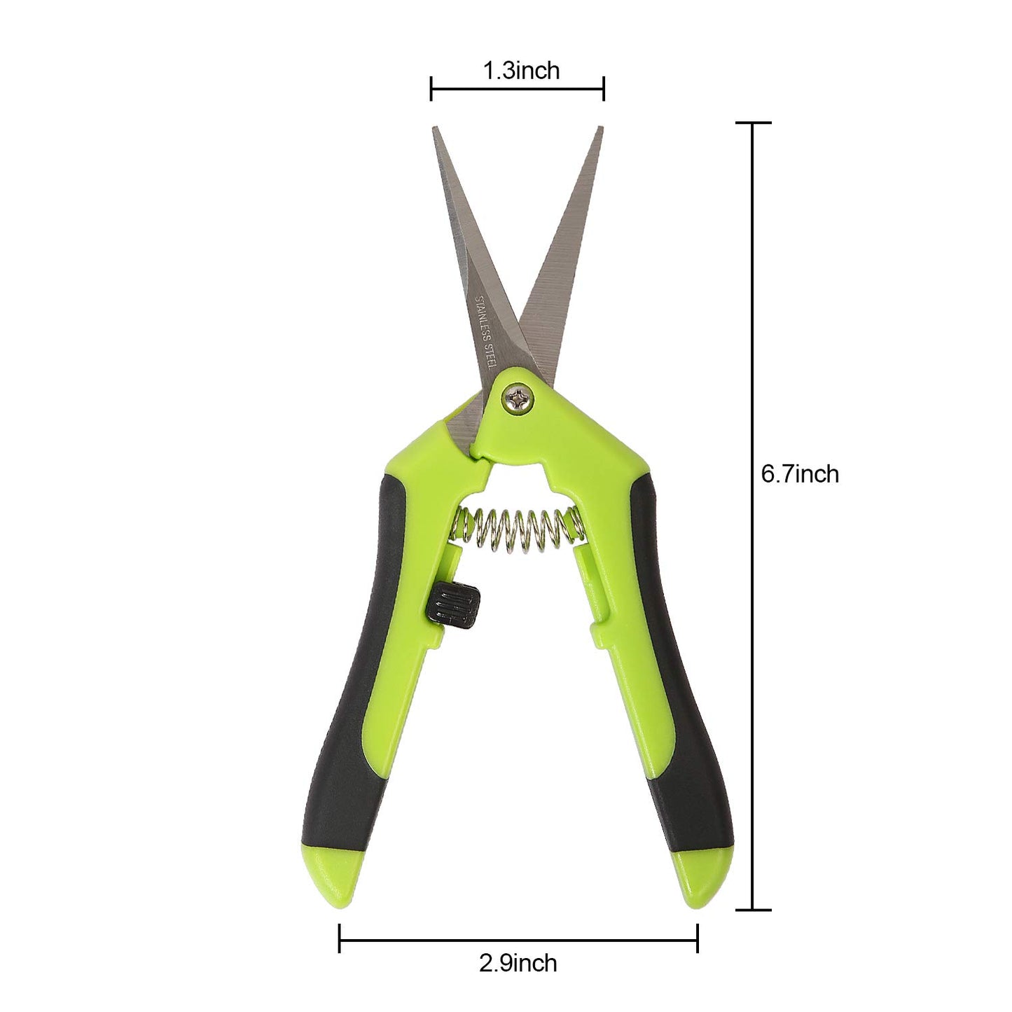 KEILEOHO 8 Pack 6.5 Inch Bud Trimming Scissors, Professional Stainless Steel Gardening Hand Pruners Micro-Tip Pruning Snips with Straight Blades for Trimming Garden Herb Plants Flowers
