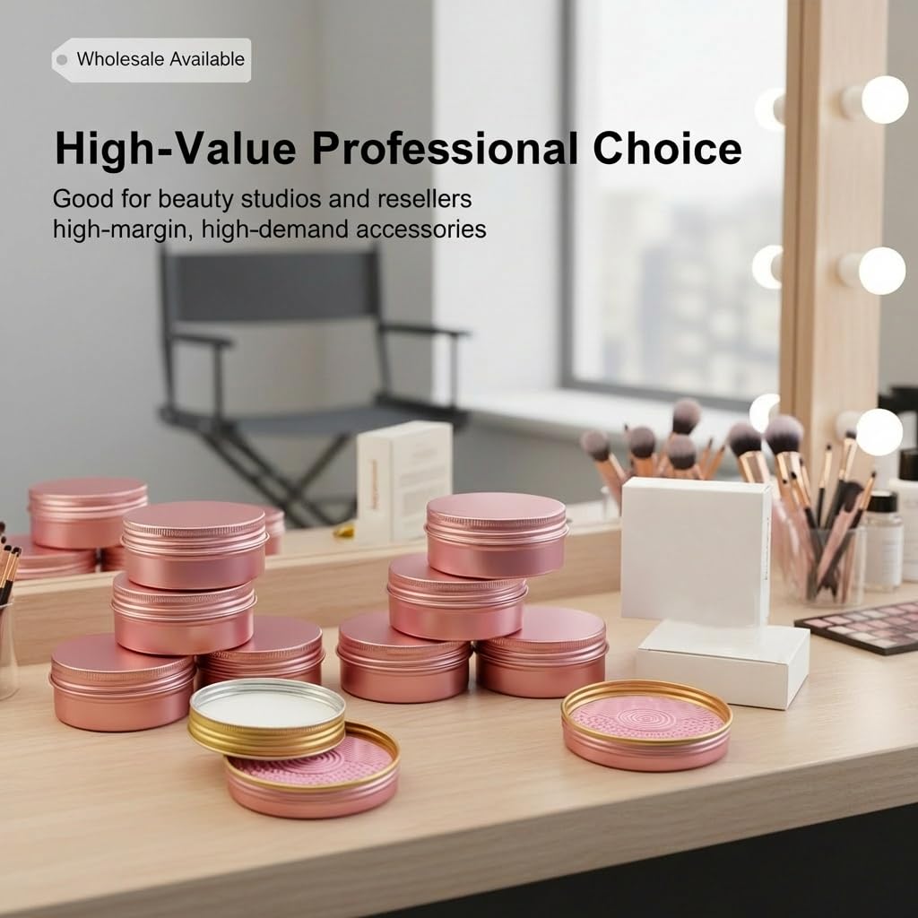 Shellfairy Makeup Brush Cleaner Soap With Silicone Cleaning Pad, Cleans Waterproof Makeup For Synthetic & Natural Brushes & Sponges, Deep Cleaning, 100g/3.53oz (White)
