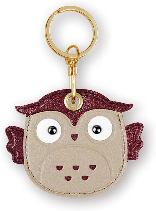Leather Keychain Case Holder Compatible with Apple AirTag, GPS Airtag Keychain Finder Tracker with Key Ring, Anti-Scratch Protective Air Tag Cover