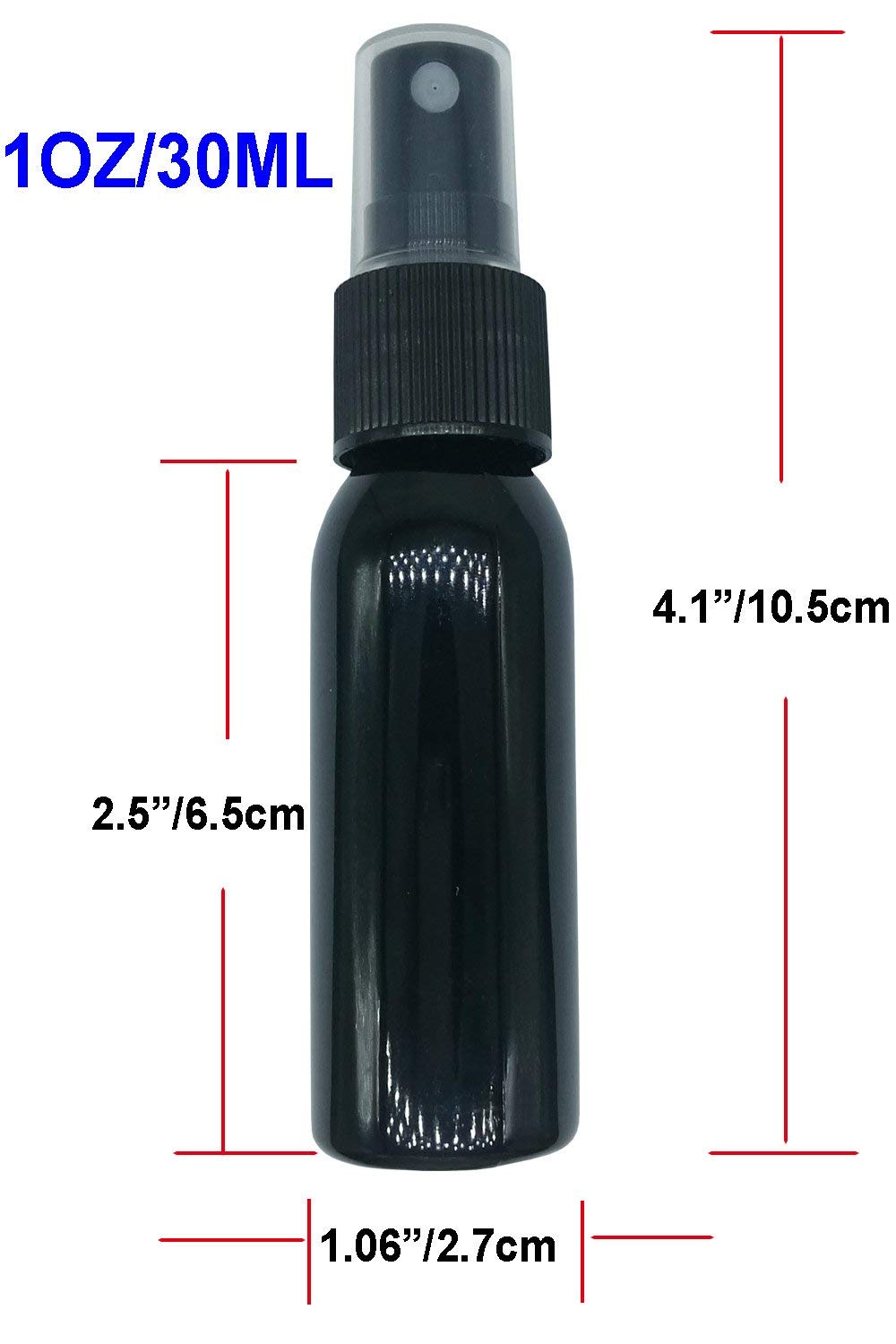 HOSL 36Pack 1 Ounce spray bottles Refillable Fine Mist Spray Bottles Perfume Sprayer Bottle Cosmetic Atomizers Spray Bottles for cleaning (Black)