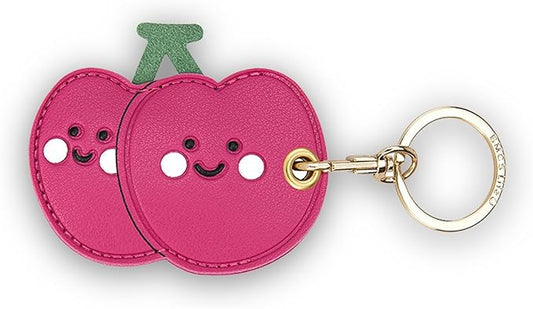 Leather Keychain Case Holder Compatible with Apple AirTag, GPS Airtag Keychain Finder Tracker with Key Ring, Anti-Scratch Protective Air Tag Cover