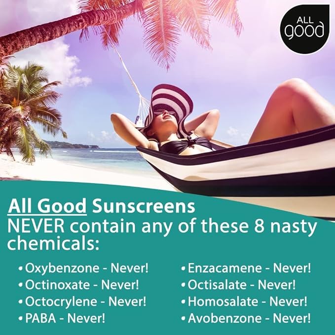 All Good Sport Mineral Sunscreen & Lip Care Bundle - UVA/UVB Broad Spectrum Protection, Reef Friendly, Watertight - Includes (1) SPF50 Butter Stick, (1) SPF30 Lotion, & (1) SPF20 Lip Balm
