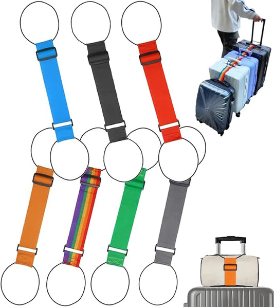 Multi Use Strong Adjustable Luggage Connector Straps, Luggage Straps for Suitcases, Elastic Rope,Adjustable Buckle, Waterproof and Wear-Resistant, Packing Tips for Travel (1set)