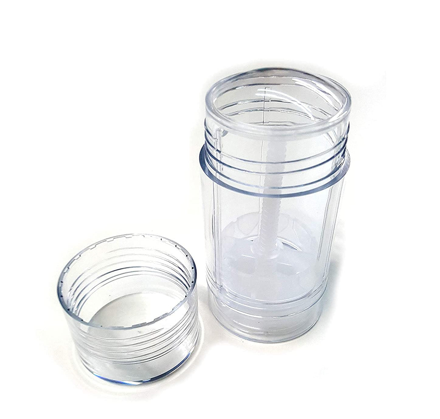 Healthcom 10 Pcs 30ml Empty Deodorant Containers Twist-up Filling Stick Clear Plastic Deodorant Container 1 Oz Refillable Deodorant Bottles Bottom-fill Round Lip Balm Tubes for DIY Lipstick Crayon Chapstick