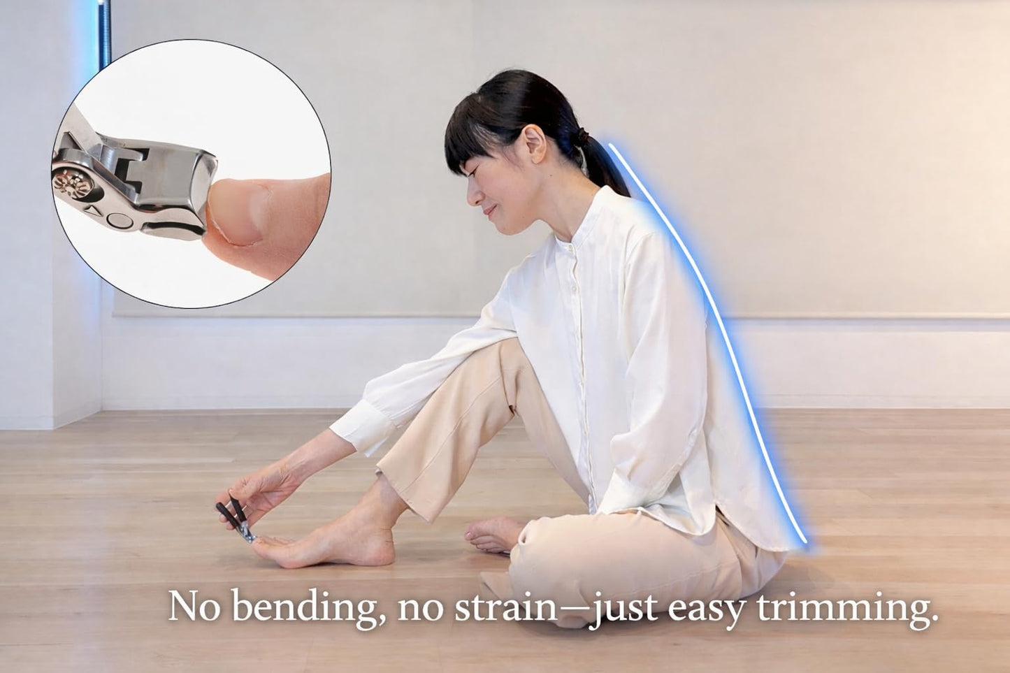 Silky Clipper 45 Nail Clipper Toenail Specific Design, Effortless Grooming, No Bending Required, Engineered in Japan
