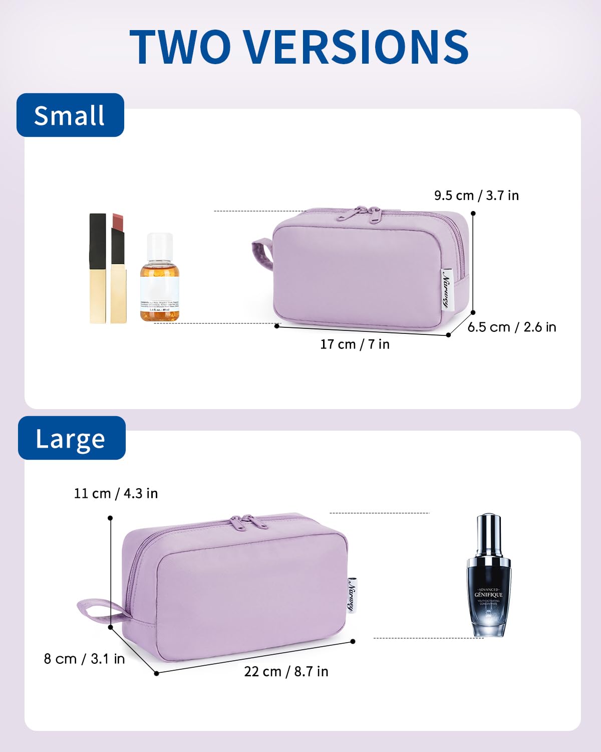 Narwey Makeup Bag With Large Makeup Bag