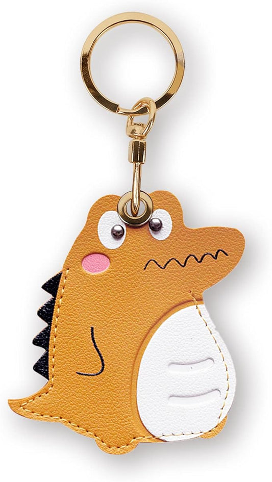Leather Keychain Case Holder Compatible with Apple AirTag, GPS Airtag Keychain Finder Tracker with Key Ring, Anti-Scratch Protective Air Tag Cover