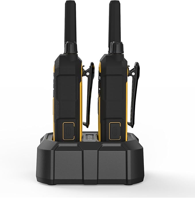 Retevis RB48 2 Way Radio Long Range, IP67 Waterproof Walkie Talkies Adults, Drop-Proof, 2000mAh, Emergency, Heavy Duty Two Way Radios, for Job Site Construction Warehouse(6 Pack)
