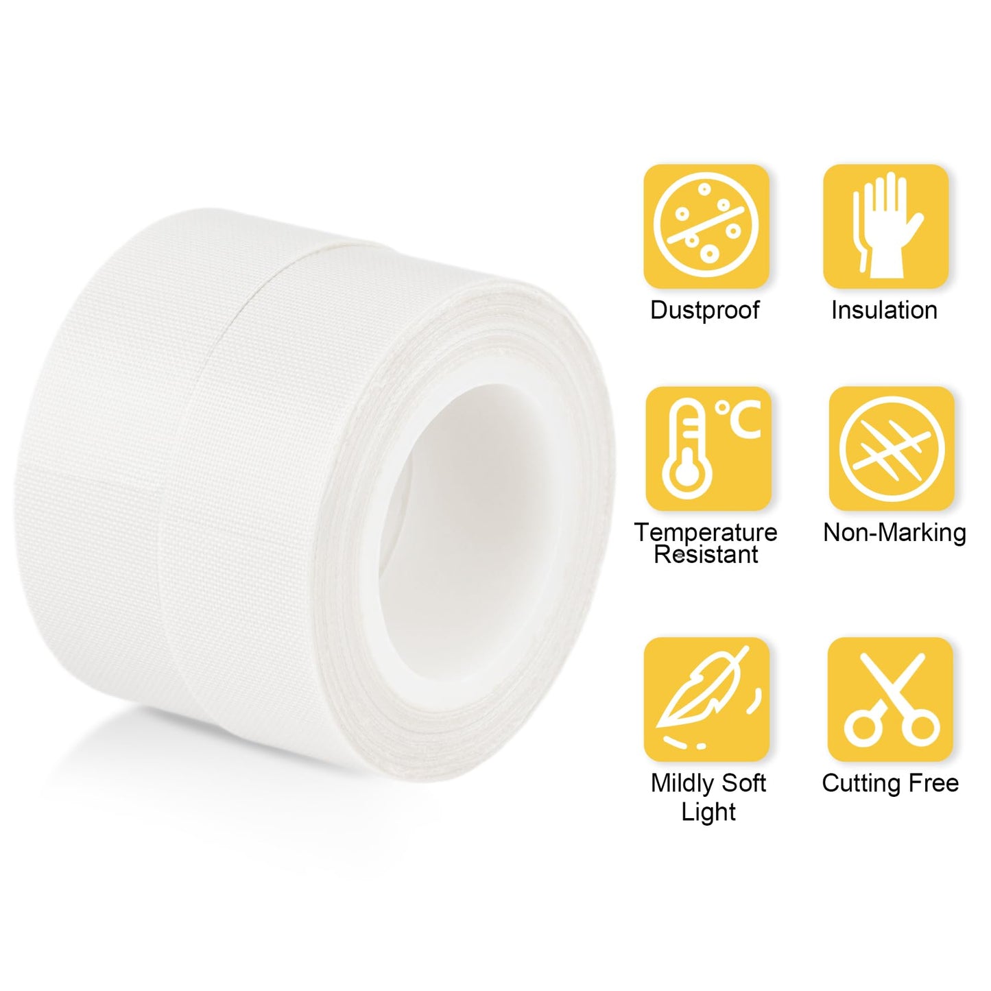 Light Soften Tape 2 PCS 0.78inx32.8ft LED Light Strip Masking Tape for Slightly Diffuser Light,White