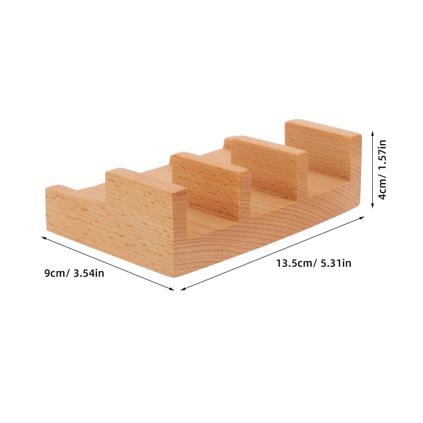 Garneck Wooden Sushi Hand Roll Holder 2-Pack 3-Compartment Sushi Roll Display Rack for Kitchen Restaurant Serving Stand