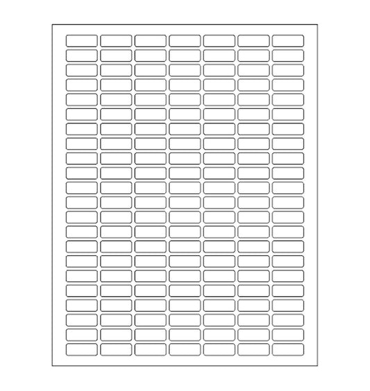 Small Sticky Labels White Rectangular Labels 1" x 0.375 + Bonus Color Labels - White Coding Labels for Printer Produce Excellent Results with Laser Printer-Template Included! 1660 Pack