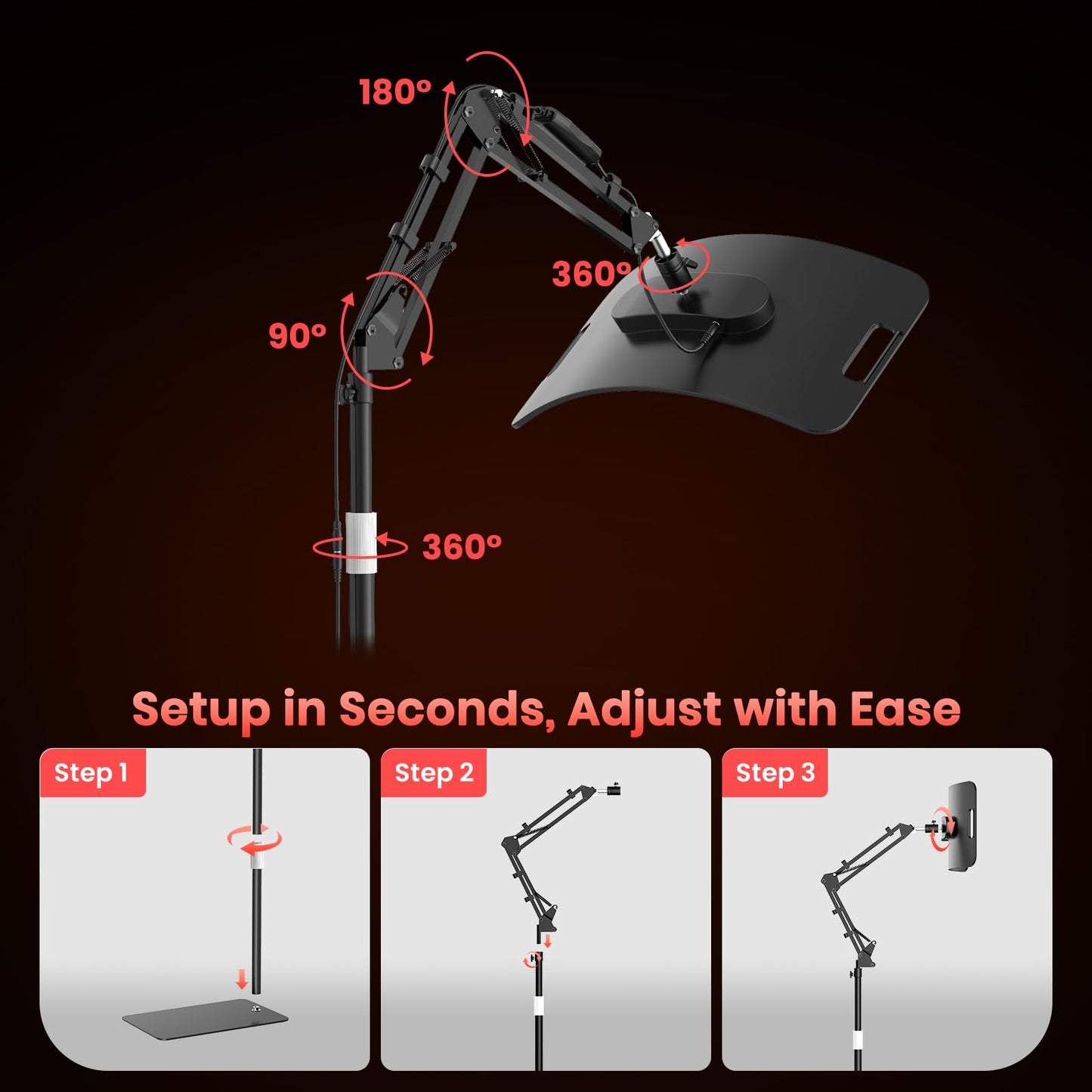 Red Light Therapy for Face and Body, Red Infrared Light Therapy Lamp with Stand, Tri-Wavelength 660nm 850nm 940nm Infrared Light Device with Large Panel, Protective Glasses, Idea Gift for Women Men