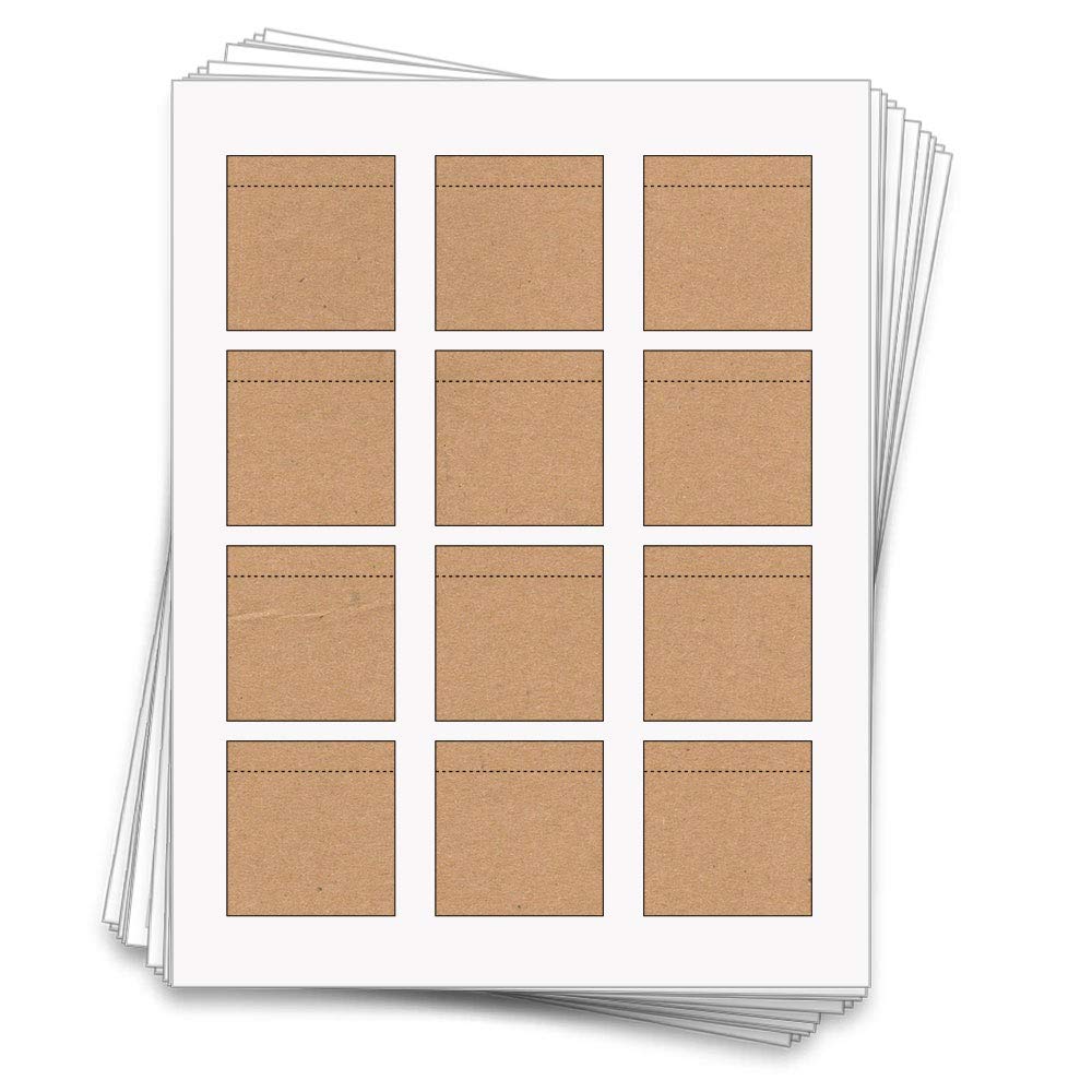 60 Dashleigh Kraft Lip Balm Labels – Perfect for Lip Gloss & Lip Stain Bottles, Inkjet or Laser Printable, 2 x 2.15 in.