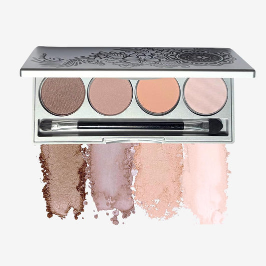 Honeybee Gardens Skinny Dip Eye Shadow Palette, 4 Highly Pigmented Shades, Long-Lasting Luxe Finish, Vegan, Cruelty-Free, Gluten-Free, Paraben-Free, 1.3g Each