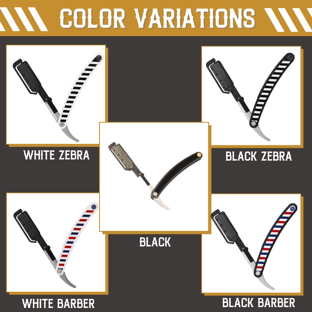 Patented Professional Straight Razors for Men - Barber Razor for Shaving with 11 Disposable Blades - Easy to Use and Replace Mens Straight Razors for Home Use, Ideal Gift for Dad by Better Barber