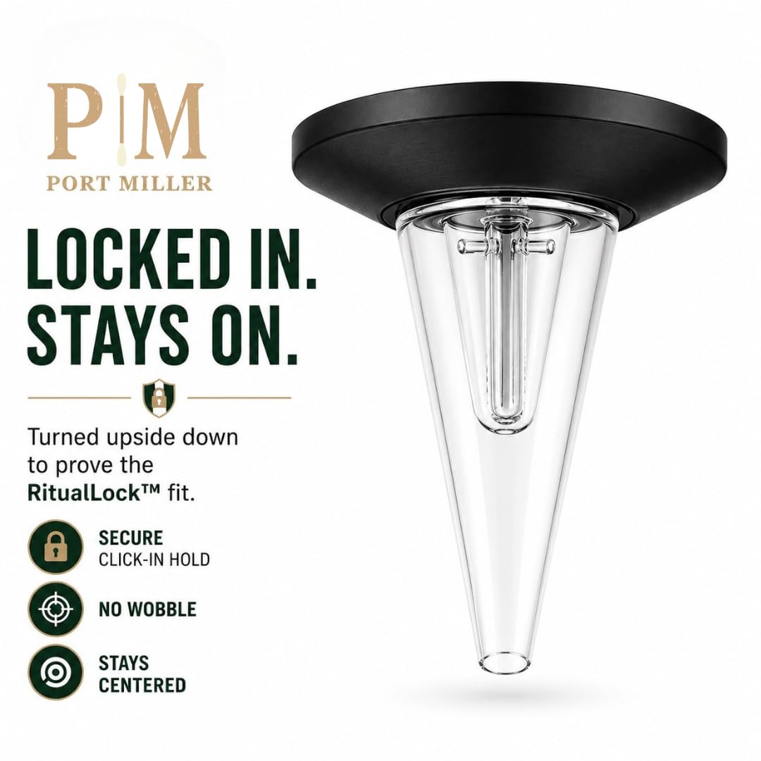 Port Miller Puffco Peak & Peak Pro Glass Stand (2 Pack) — Secure Display and Storage Base — 4" Wide, Click-In Fit