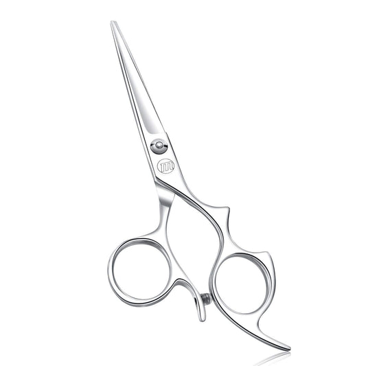 Moontay 6.0" Hair Cutting Shears with Large Finger Holes, Professional Barber Stylist Scissors, Salon Hair Cutting Scissors, 440C Japanese Stainless Steel, Silver