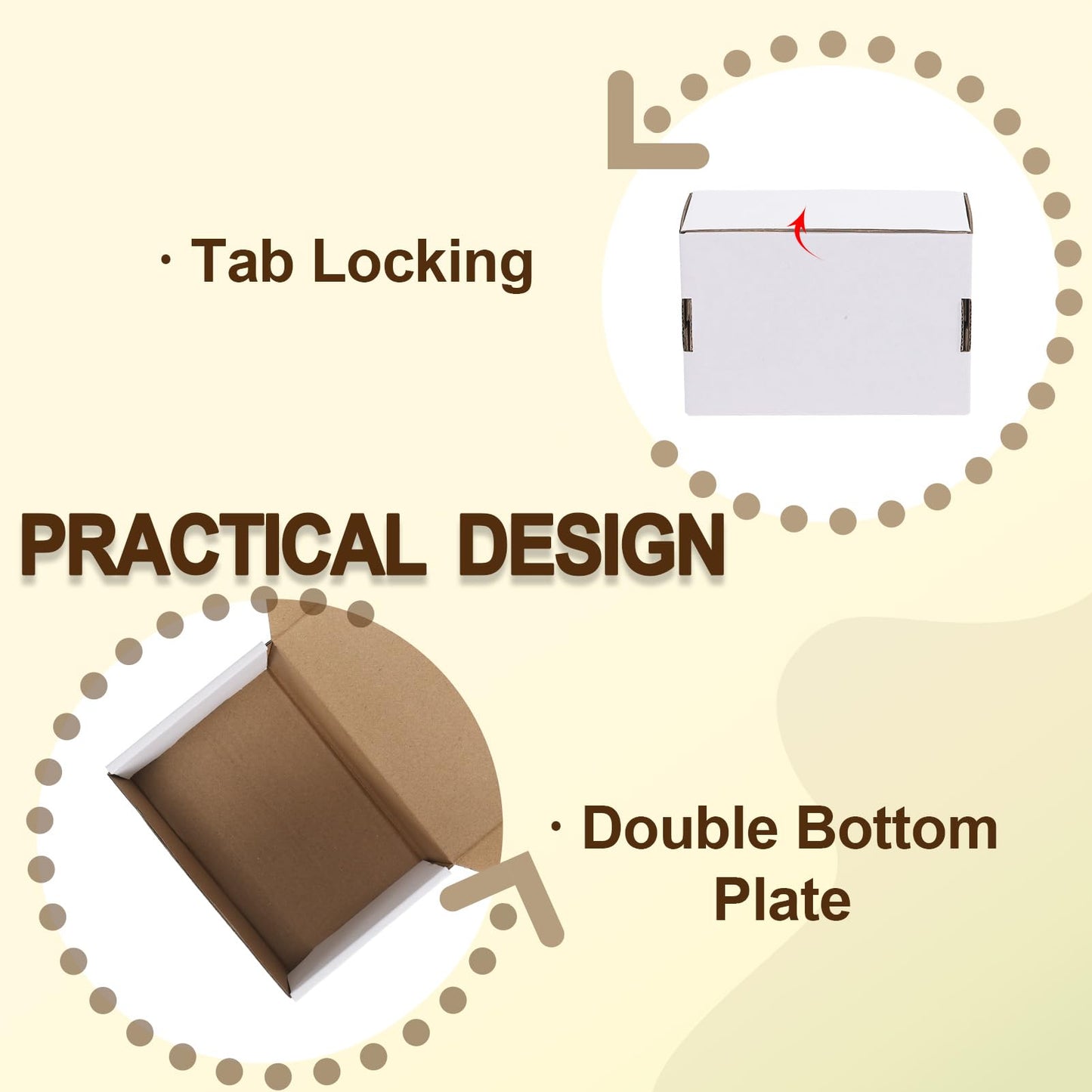 WIFTREY 6X4X3 Shipping Boxes Set of 30, 6X4X3 White Corrugated Cardboard Box for Packaging Small Business, Gift Packing, Mailing, Moving