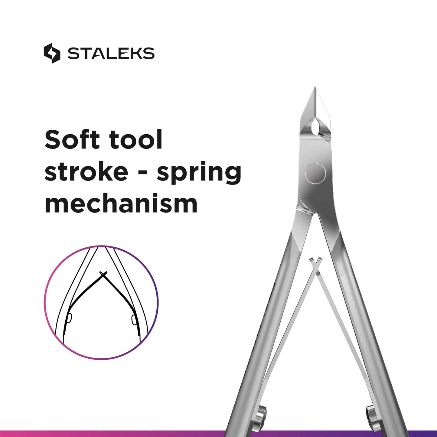 Staleks Pro Professional Cuticle Nippers SMART 10 – 7mm Blade Cuticle Trimmer Stainless Steel Ergonomic Grip Sharp & Durable Ideal for Manicure