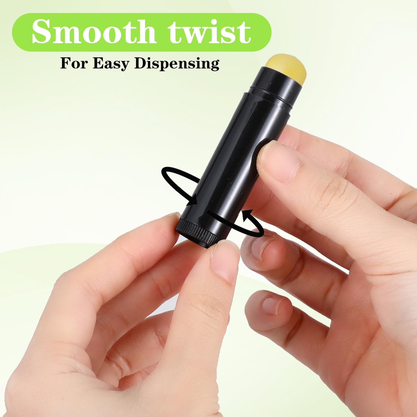 150 Packs Black Plastic Lip Balm Tubes 5ml/5g Black Lip Balm Containers, Tubes Empty with Filling Tray and Spatula, Rotating Type Refill Lips with Cap for DIY