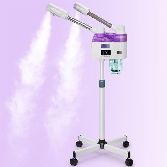 Professional 2 in 1 Facial Steamer, Esthetician Steamer with Hot & Cold Mist, Face Steamer for Facial Deep Cleaning, Facial Steamer for Home Beauty Salon Spa