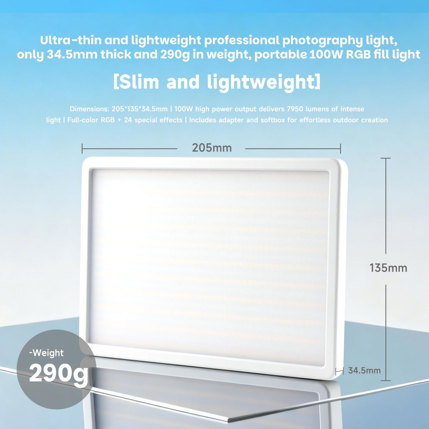 YSKE-100W RGB LED Photography Light & Panel Light, Professional Camera Light Video Light with Softbox Lighting Kit, Continuous Selfie Light for Podcast, YouTube, Video and Photography Lights.
