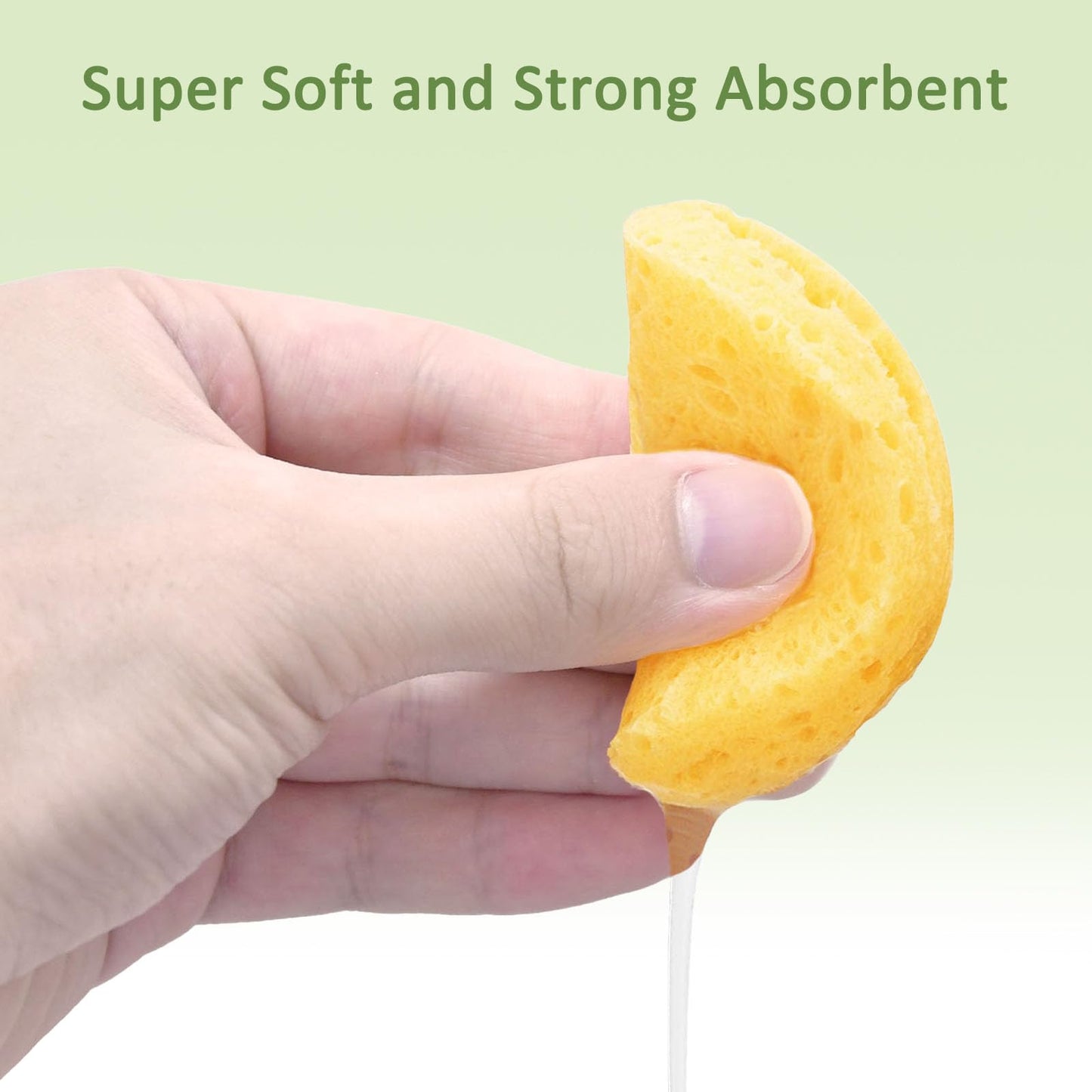 Beieverluck 300 Count Compressed Facial Sponges for Cleansing Natural Cellulose Disposable Face Sponge Spa Sponge for Face Cleansing Exfoliating Makeup or Mask Removal, Yellow