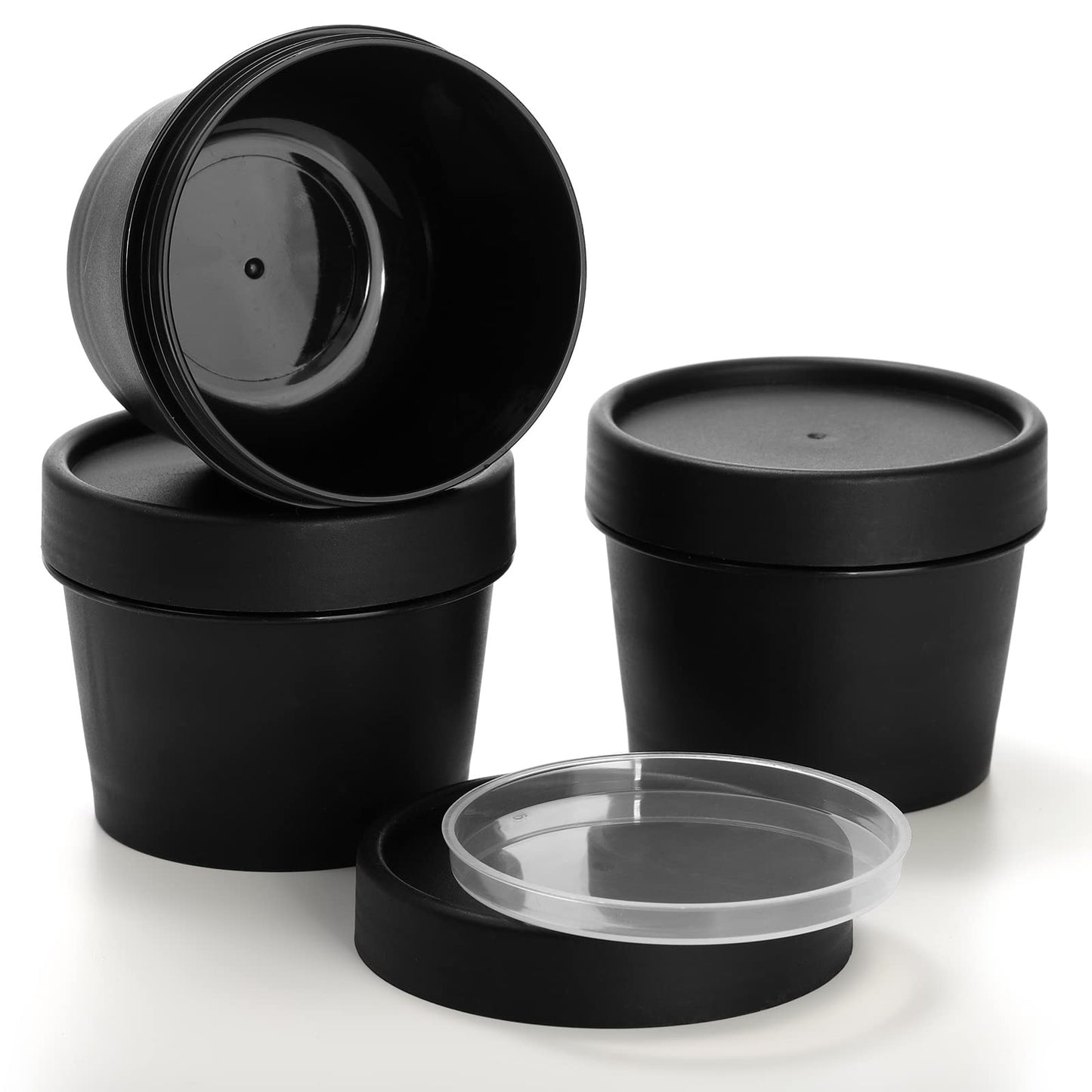 Nicunom 20 Pack Plastic Cosmetic Container Jars, Leakproof 4 Oz Lotion Container Travel Storage Jar Refillable Plastic Jars with Lids for Ointment, Cream, Makeup, Slime, Beauty Product