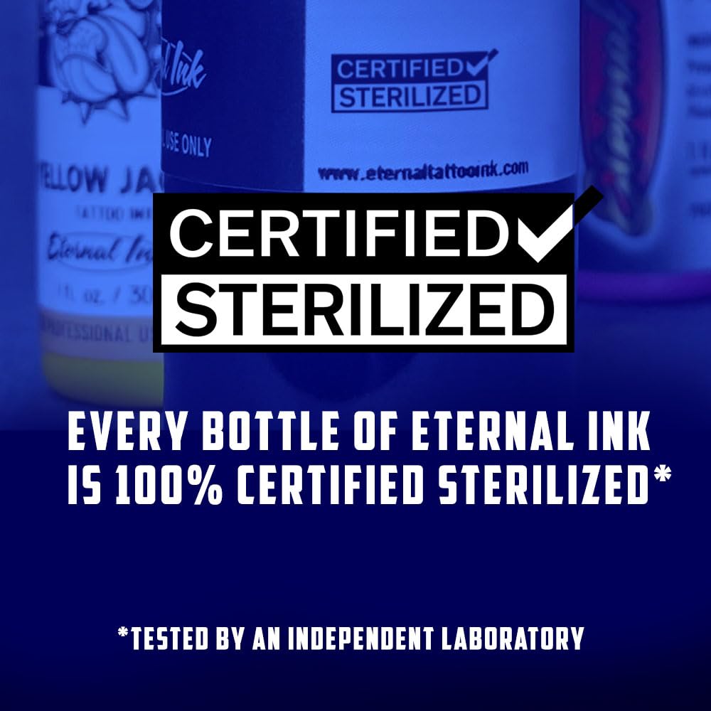 Eternal Ink True Blue 1 oz - Primary Solid Blue Tattoo Ink, Vibrant, Saturated, Easy to Mix - Classic Neutral for Artists - Vegan and Sterile for Professional Tattoo Artists and Beginners