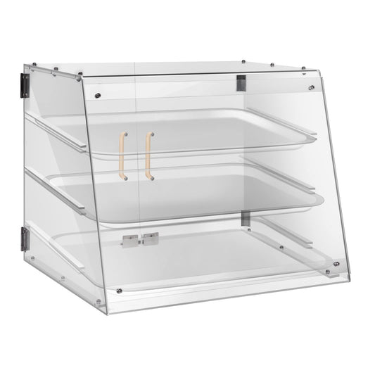 Wutfly 3 Tray Pastry Display Case - 21" x 17 3/4" x 16 1/2"