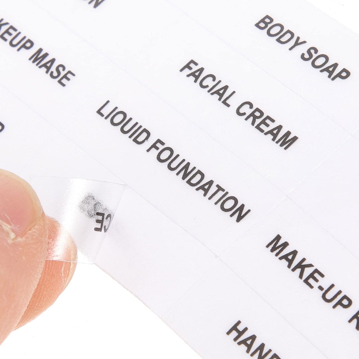 OSALADI Travel Bottle Labels Waterproof Skin Care Stickers for Shampoo Lotion Cosmetic Containers Sub-Bottle Classification 10 Pack