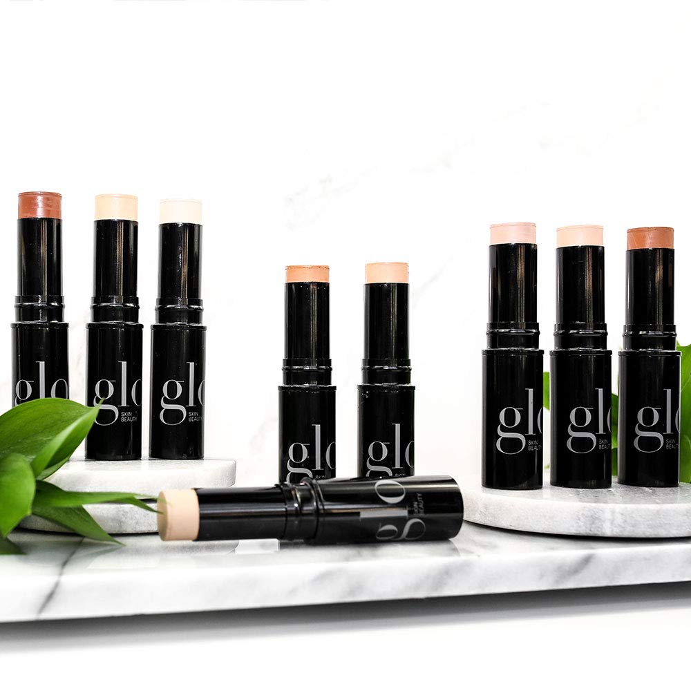 Glo Skin Beauty HD Mineral Foundation Stick - Concealer Makeup Infused with Hyaluronic Acid - Buildable Coverage, Contour & Highlighter (Mesa 7W)